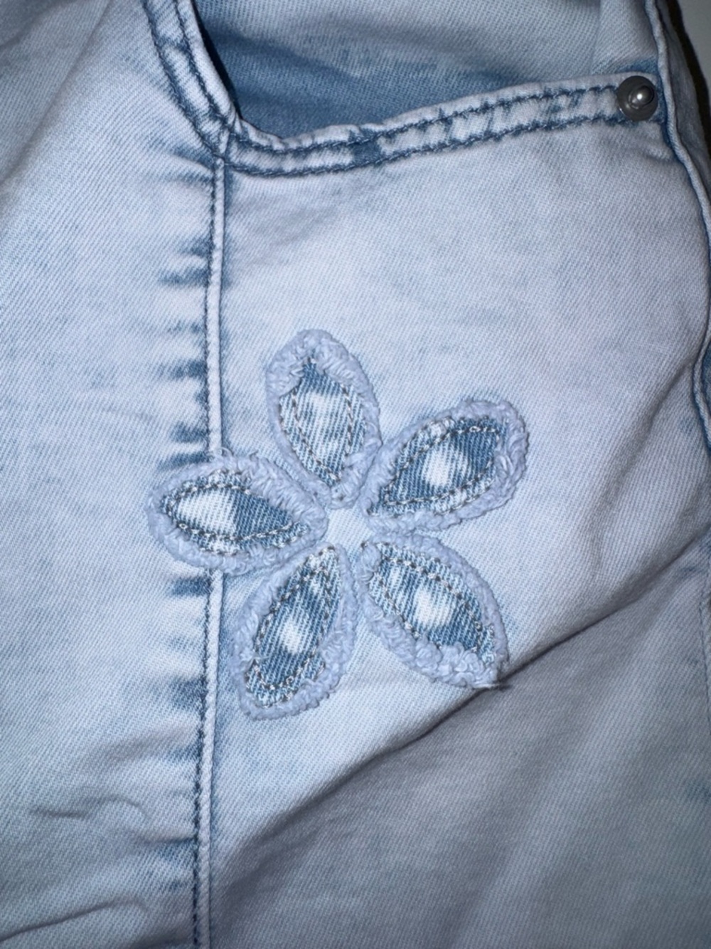 New Altard State Skirt Size M Flowers Blue Denim Mini, $68 - Picture 9 of 10